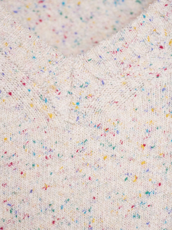 SILK NEP SWEATER WHITE