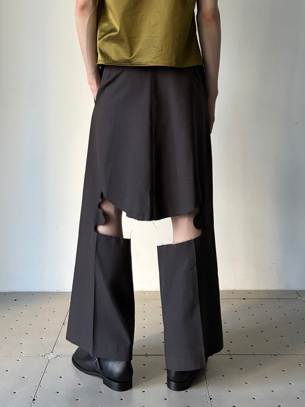 【NP05-P002】EOLICO SKIRTROUSER BLACK