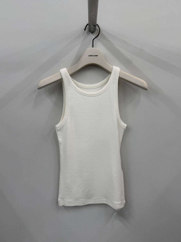 【034-026-CT016】RIB TANK TOP WHITE