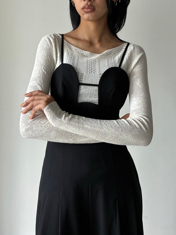 WIDE-LEGGED BRA JUMPSUITS BLACK