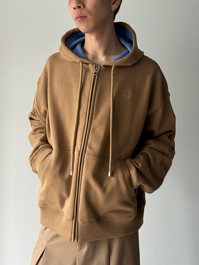 ZIP-UP HOODIE BEIGE