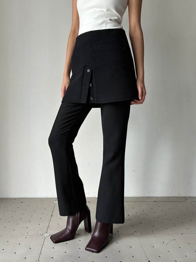 HERITAGE POLYWOOL PANTS BLACK