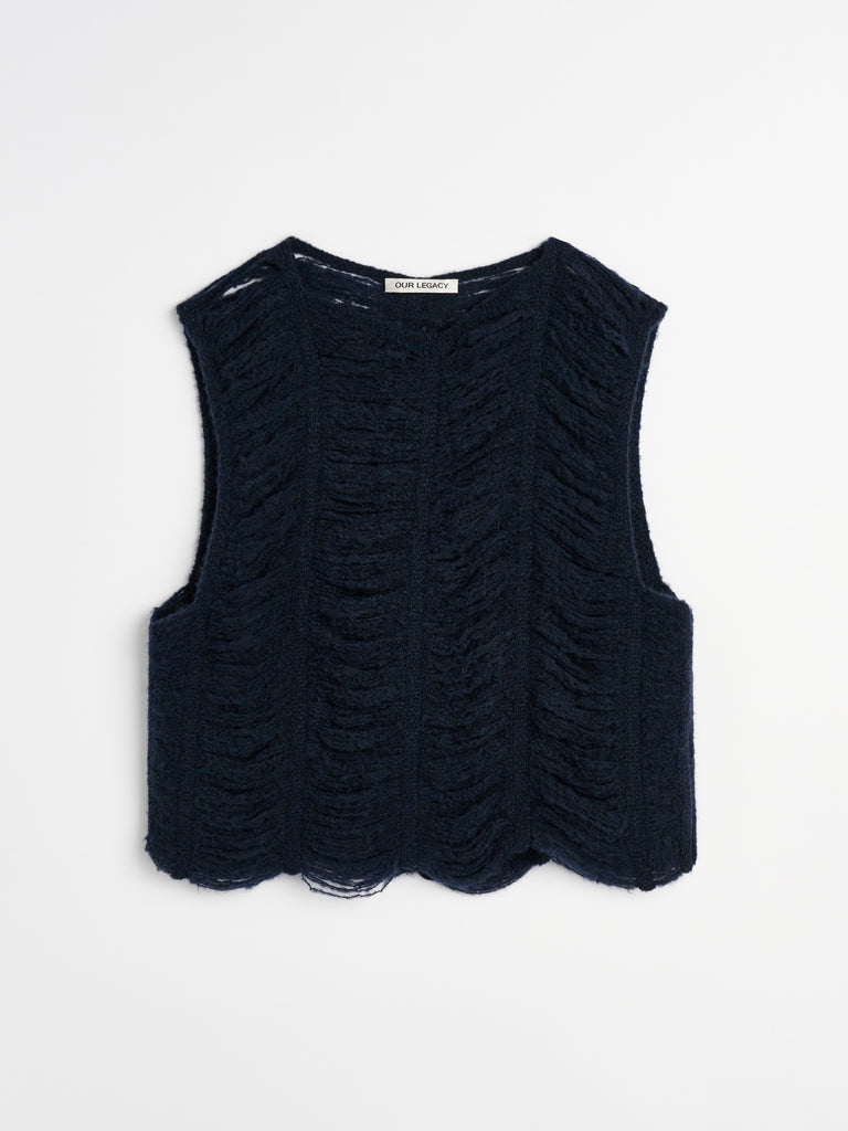 【A4263RN】RIB CAE VEST NAVY