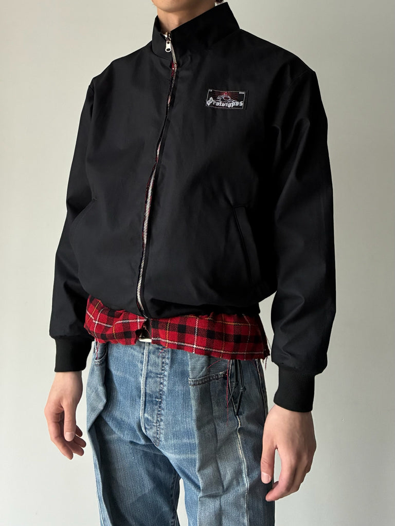 【33PT09OW01USBK】WAXED HARRINGTON JACKET BLACK