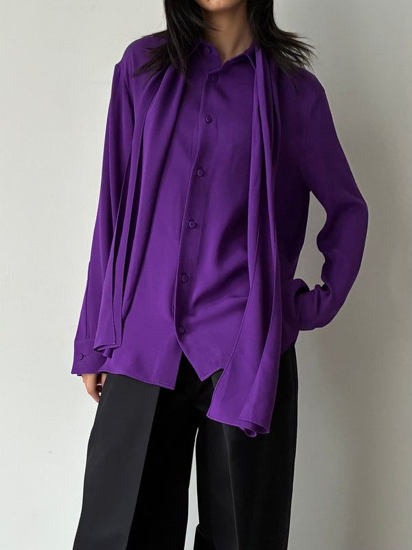 SCARF SHIRT PURPLE