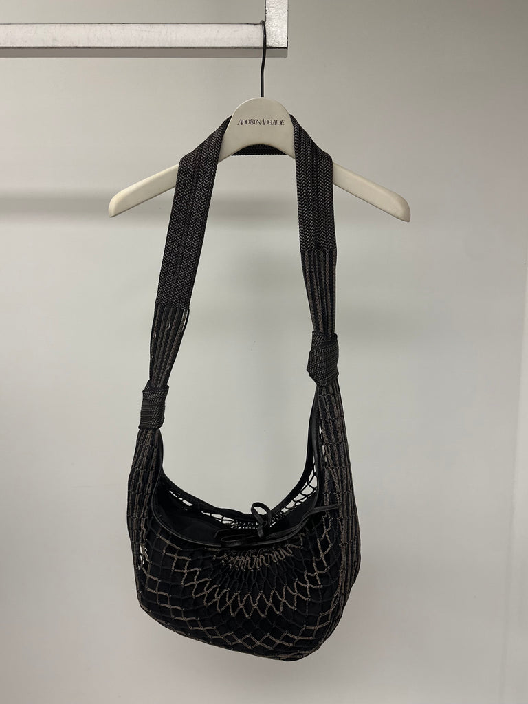 【BG0128 TP0006】CROISSANT FILT BAG BROWN