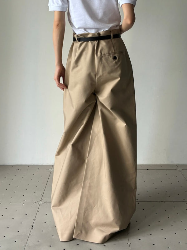 【S6-M-8037】SKIRT PANTS BEIGE