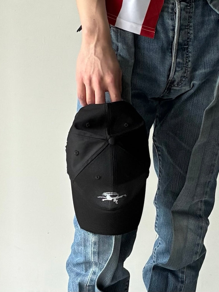 【33PT09ACC02USBK】SPRAYED CUT OUT GOAT CAP BLACK