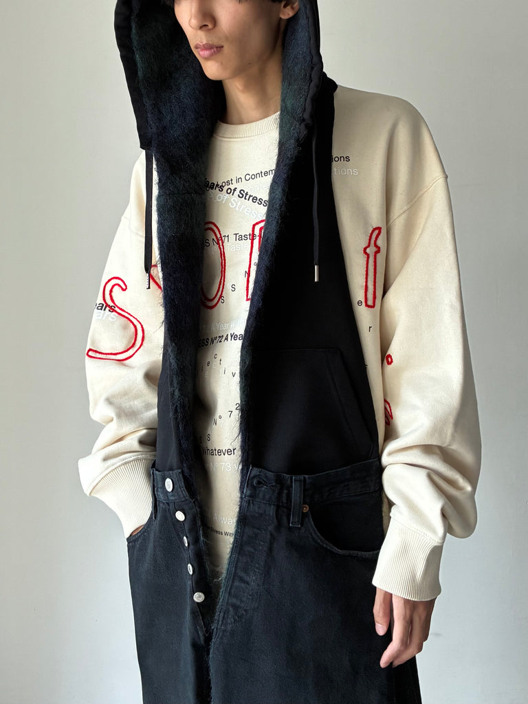 SWEAT JEANSSCARF SWEATER BLACK
