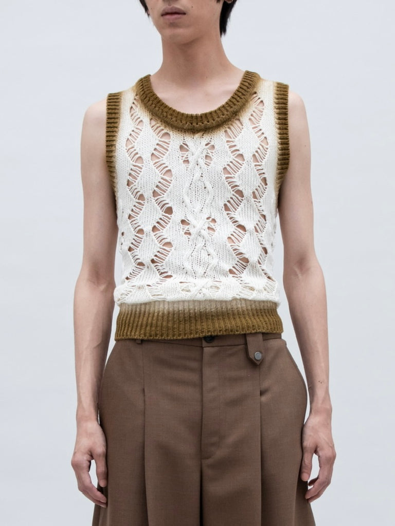 TEXTURED KNIT TANK WHITE