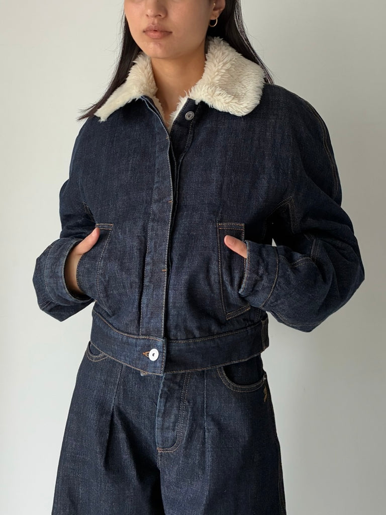 LE BOMBER DE-NIMES OVALO NAVY