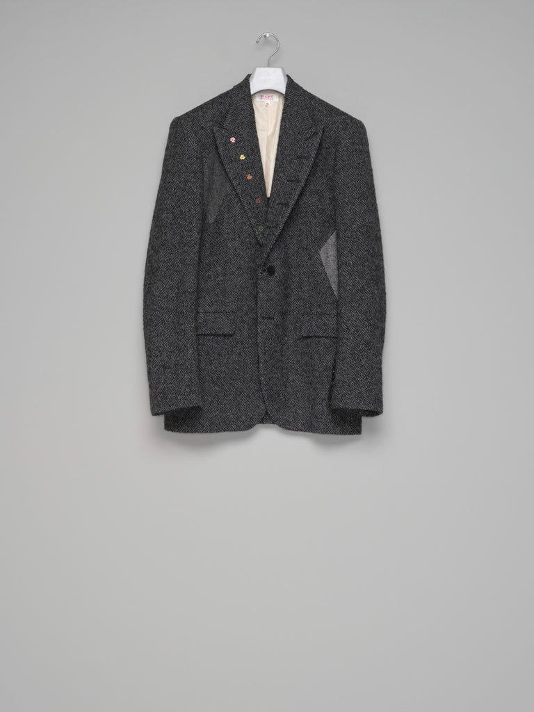 【M26H9JK003】LUCKY CLOVER TAILORED JACKET BLACK