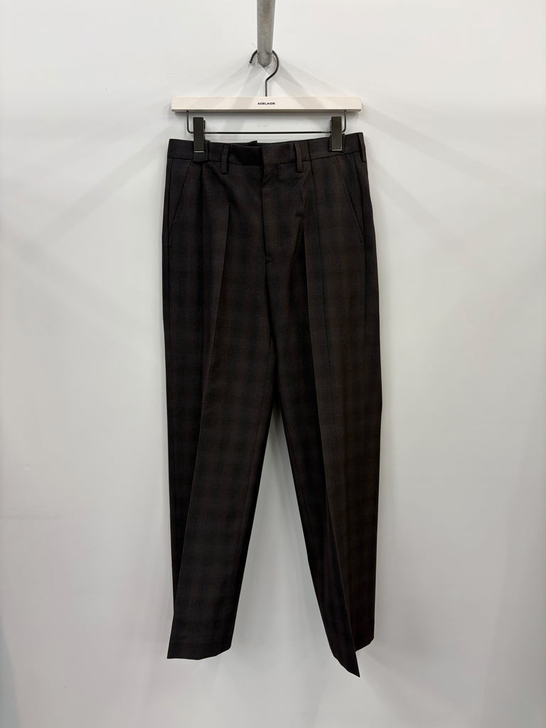 【S50KA0726 M35896002F】REGULAR TAILORED TROUSERS BROWN