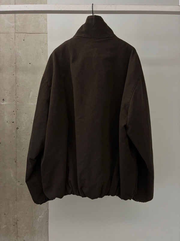 OVERSIZED BLOUSON IN BRUSHED COTTON BROWN