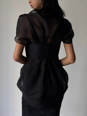 Gia Studios Moon Beam Blouse ブラック GIA STUDIOS (ジアスタジオ) | MOON BEAM BLOUSE BLACK – ADDITION