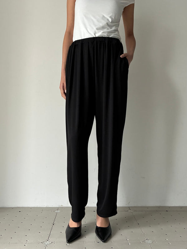 Collagen Sarouel Pants BLACK