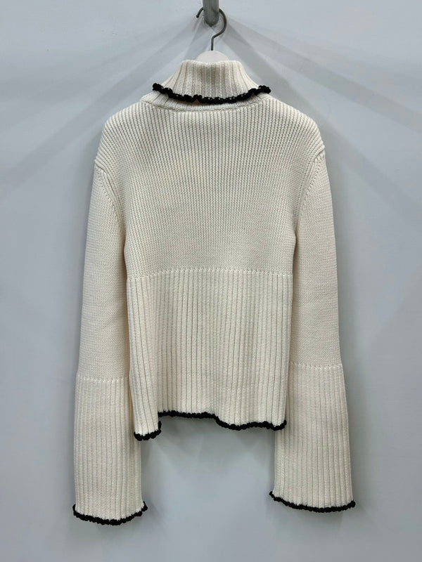 LS JUMPER W/ FRILL DETAILS WHITE