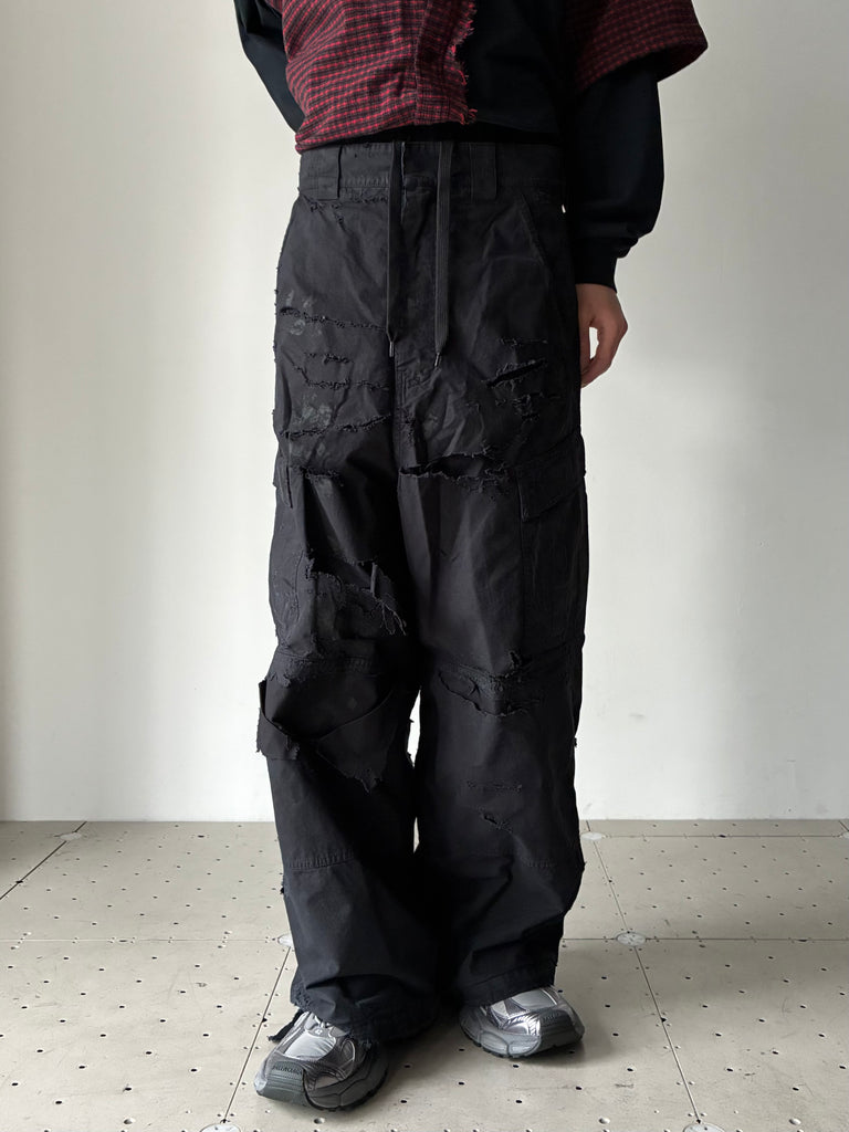 LARGE CARGO PANTS BLACK