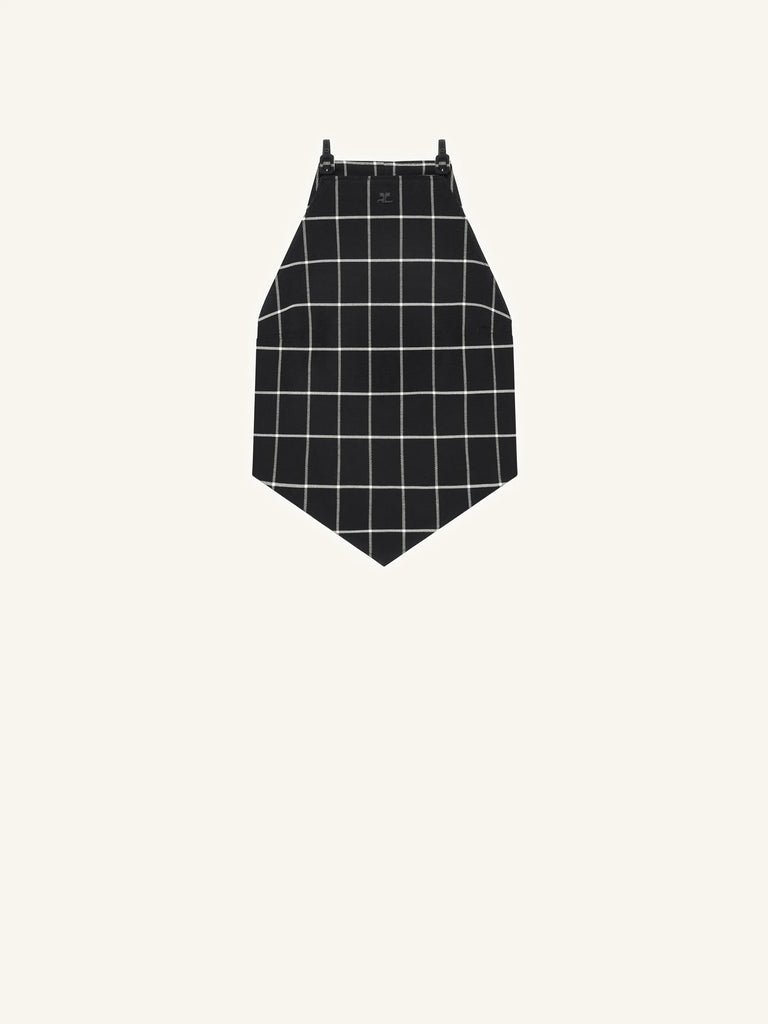 【226CDE162WO0171】POINTY CHECKED TANK TOP BLACK