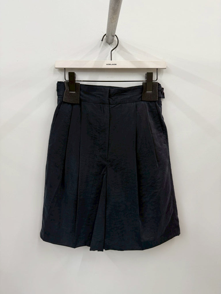 【034-026-WP022】LIGHT SHEER HALF PANTS BLACK