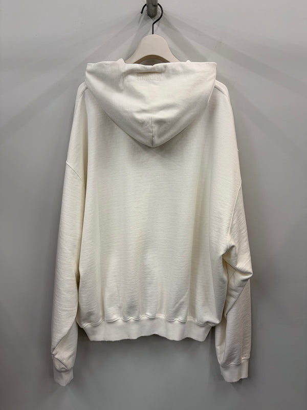 【MH27ZU147W】SCRIBBLED LOGO ZIP-UP HOODIE WHITE