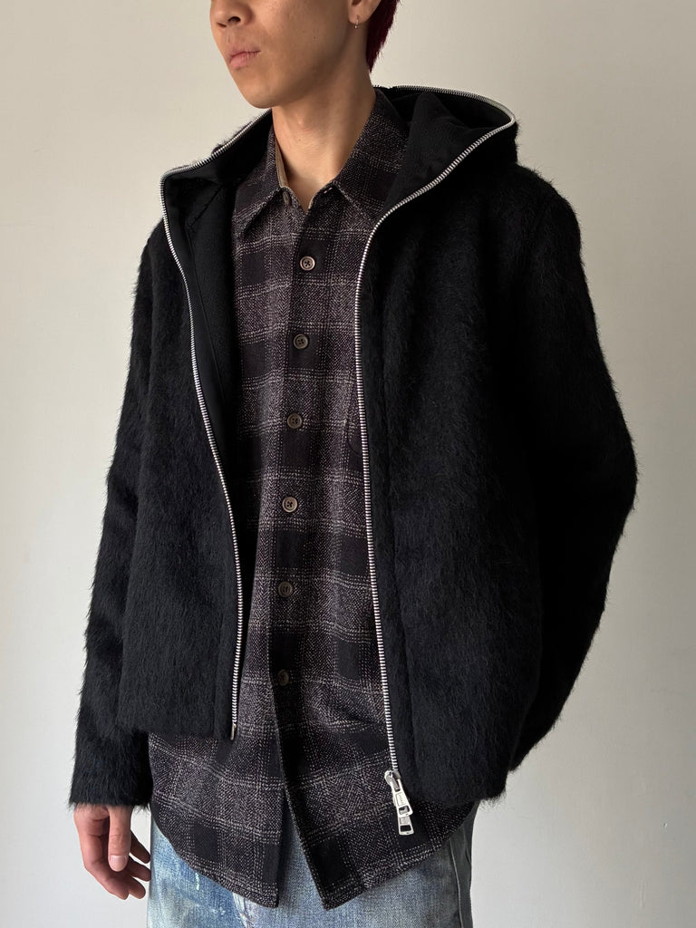 FULL ZIP HOOD BLACK