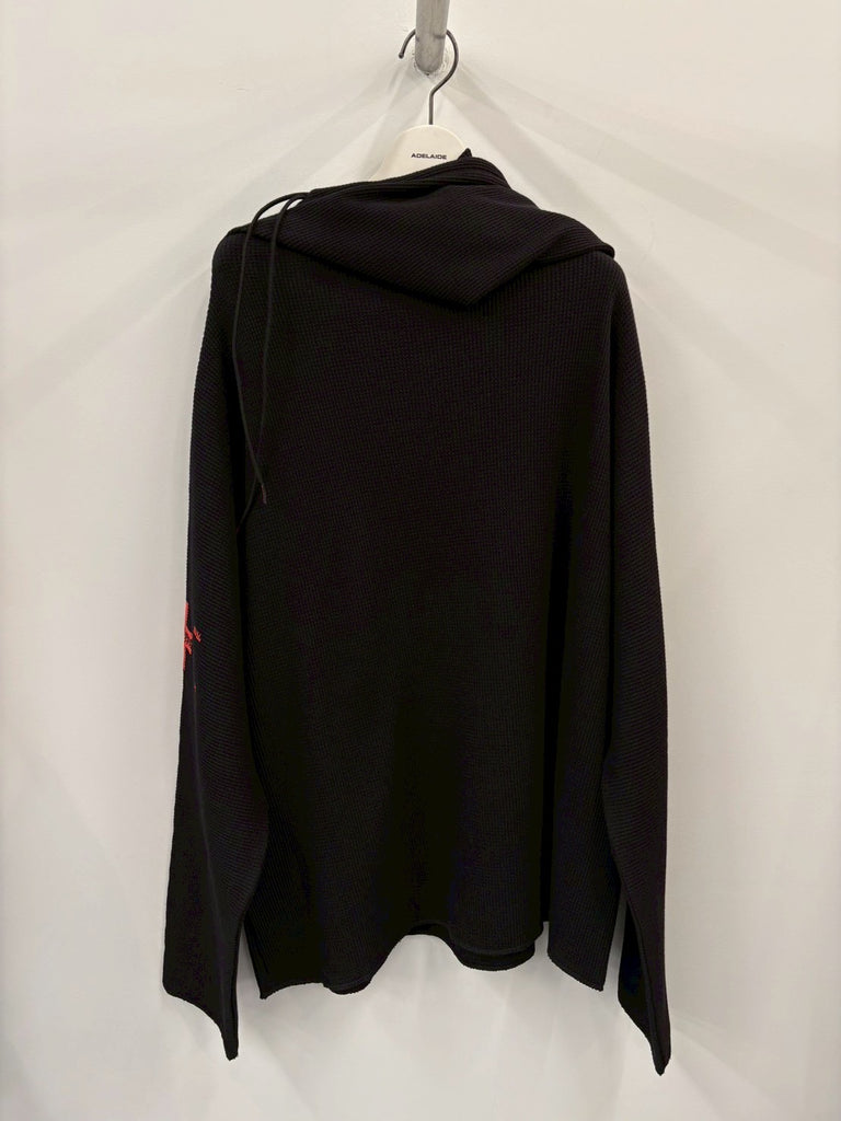 TOGGLE ZIP-UP HOODIE BLACK