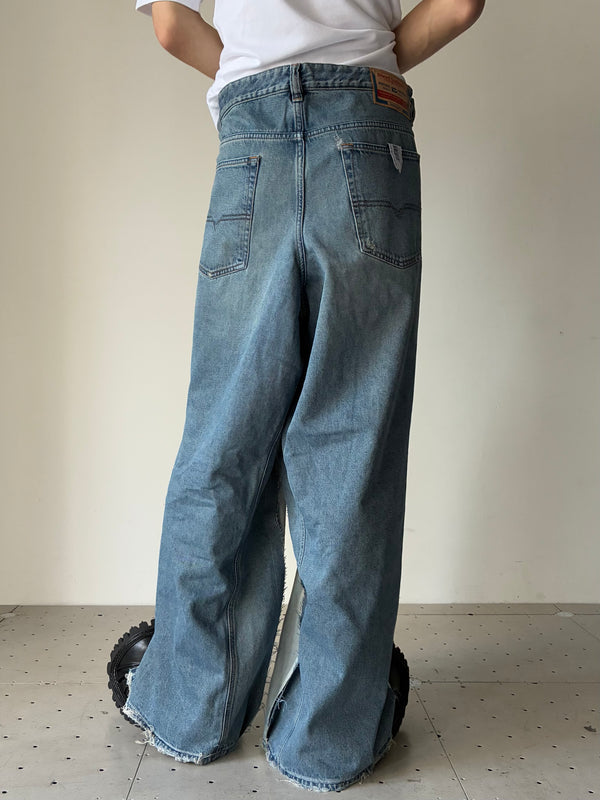 OVERSIZED JEAN - BELT BLUE