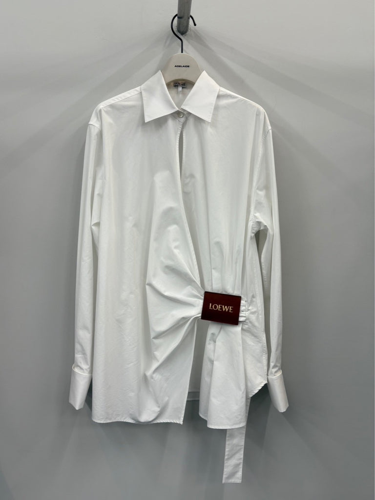 DRAPED SHIRT WHITE