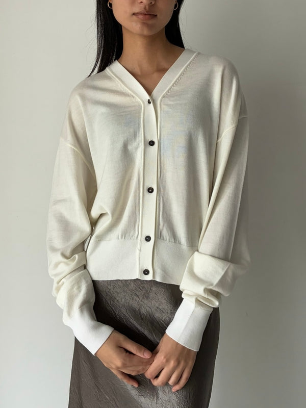 LE CARDIGAN BRODE WHITE