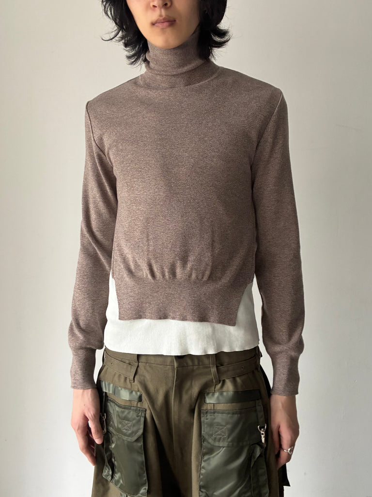 【34PDC-S1-7109】CORP SWEATER BROWN