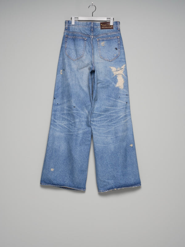 MB BAGGY JEANS ANGEL DAMAGE BLUE