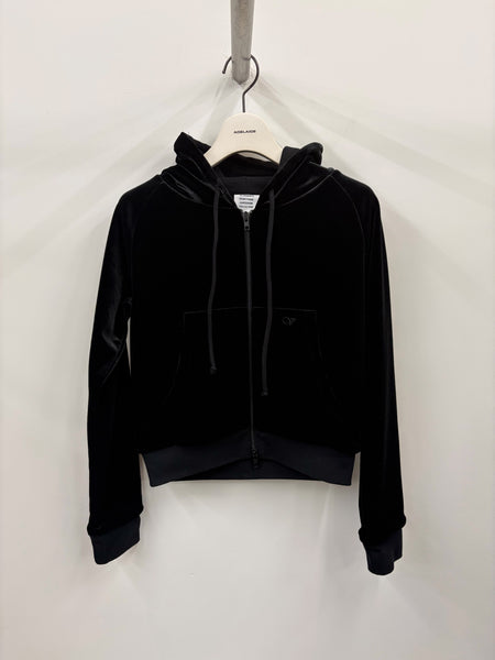VETEMENTS(ヴェトモン) |【WH27ZU118B】VELVET FITTED ZIP-UP HOODIE