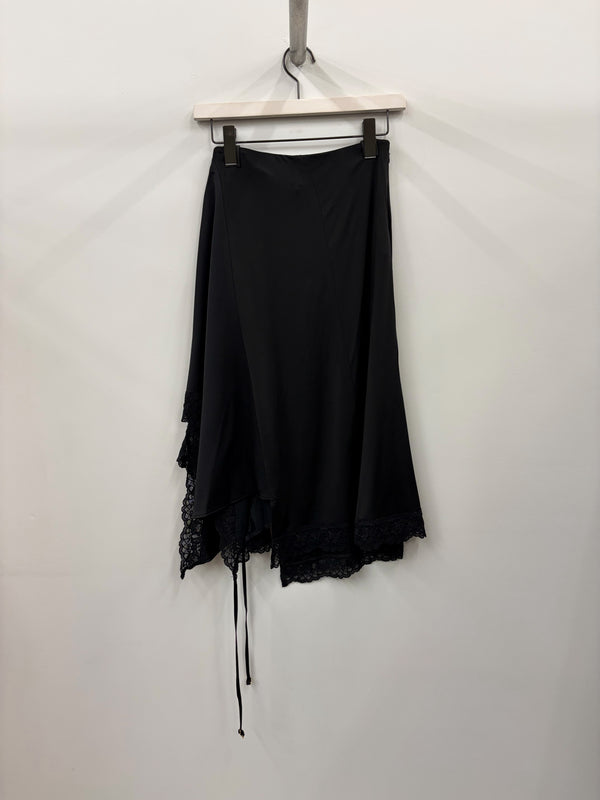 【WH27SK128B】REWORKED SLIP SKIRT BLACK