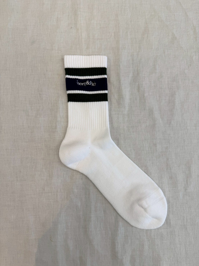 SERIF LOGO SOCKS WHITE