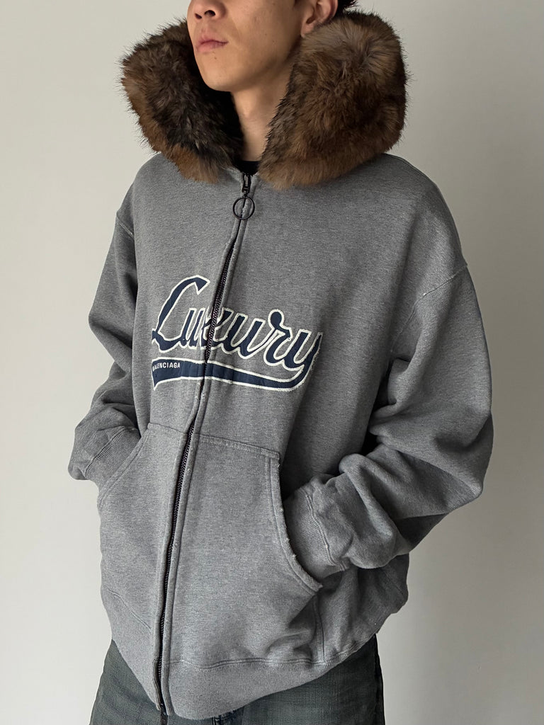 ZIP-UP HOODIE GREY