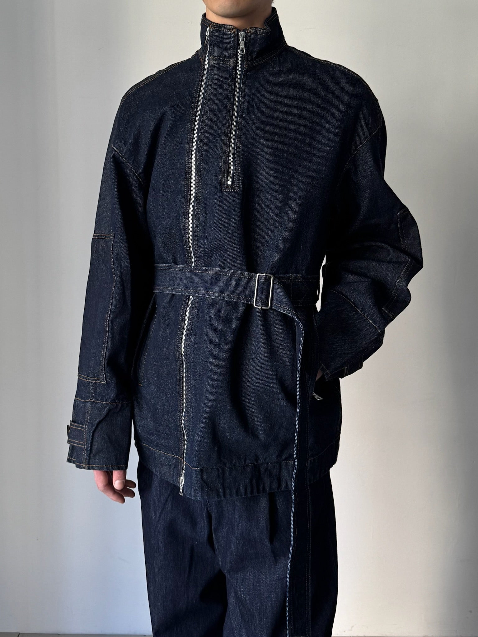 DRIES VAN NOTEN 02200-VLAIR DENIM 1551 M.W.JACKET INDIGO