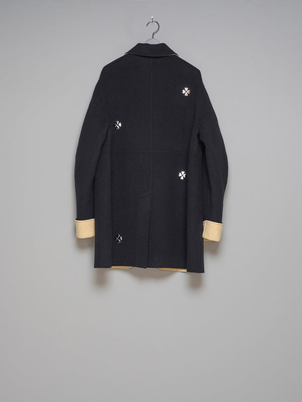 CLOVER ZIP-UP COAT BLACK