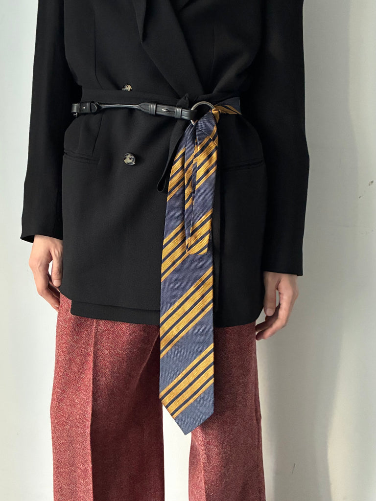 【BUCK FW26-0152-999/600】Customized tie belt BLACK