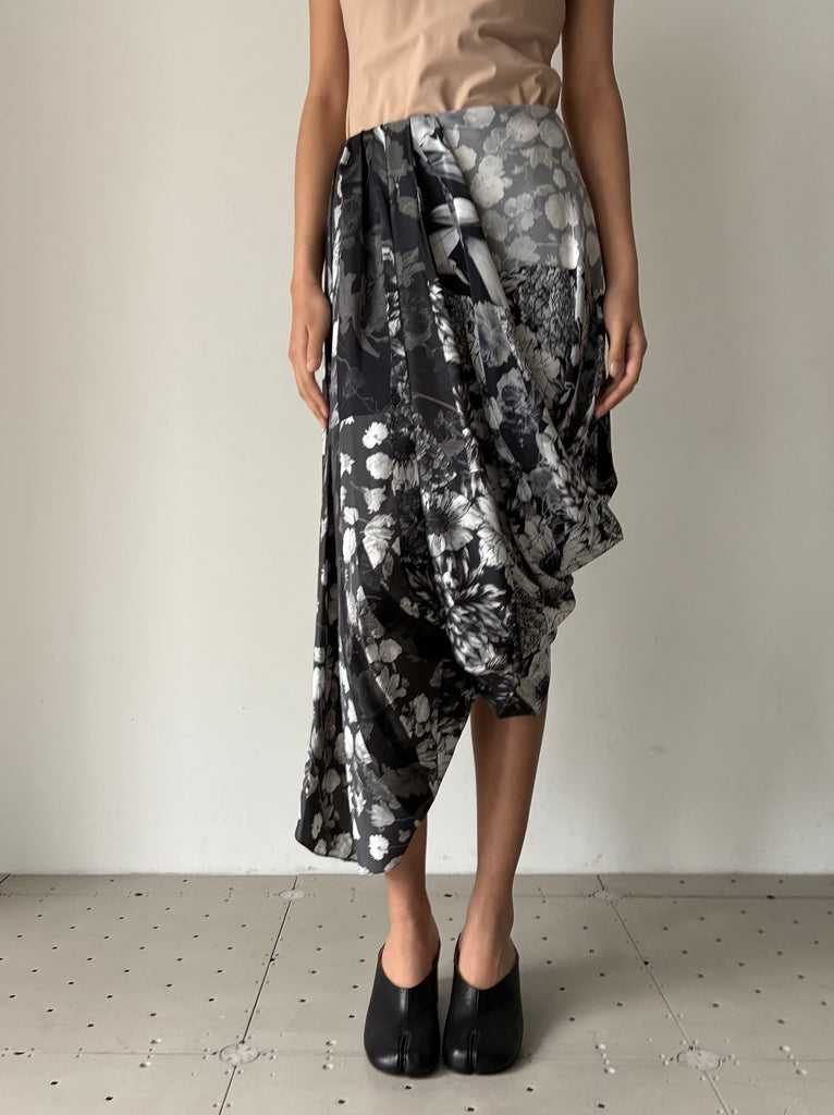 【S29ME0046】MIDI SKIRT BLACK