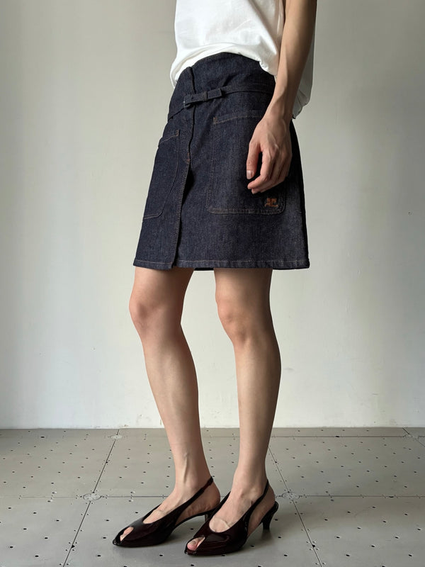【226DJU378DE0035】TWO POCKETS DENIM SKIRT INDIGO