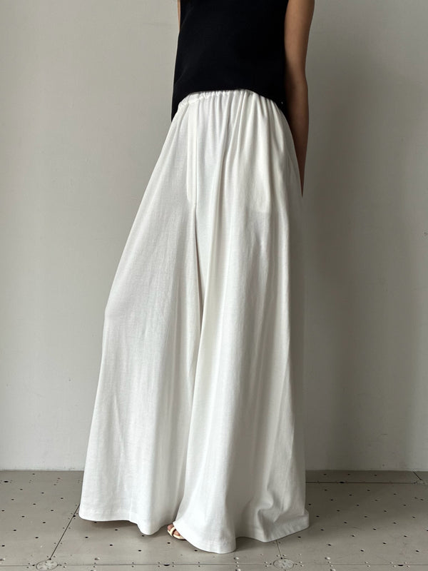 CORINE WIDE-LEG TROUSERS WHITE