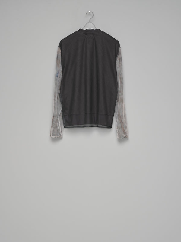 【M26H9CS005】ANGEL DIAGRAM LAYERED CARDIGAN BLACK