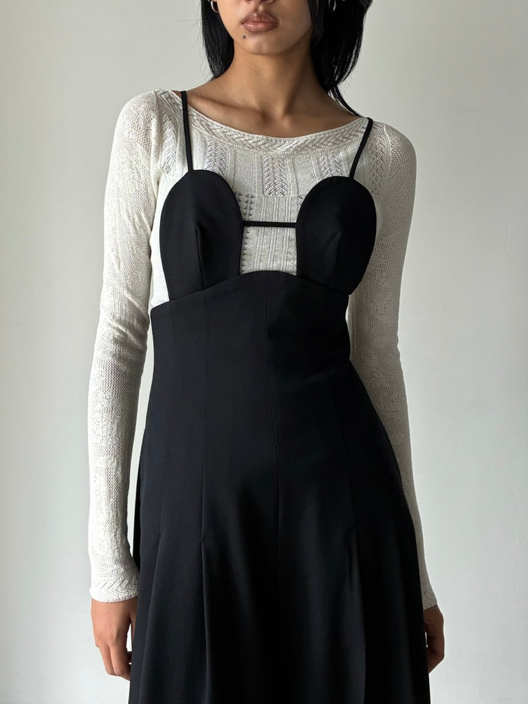 WIDE-LEGGED BRA JUMPSUITS BLACK