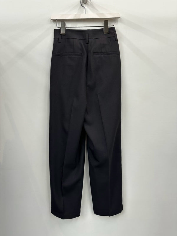 【036-026-WP010】Wool Brend Tuck Trousers BLACK