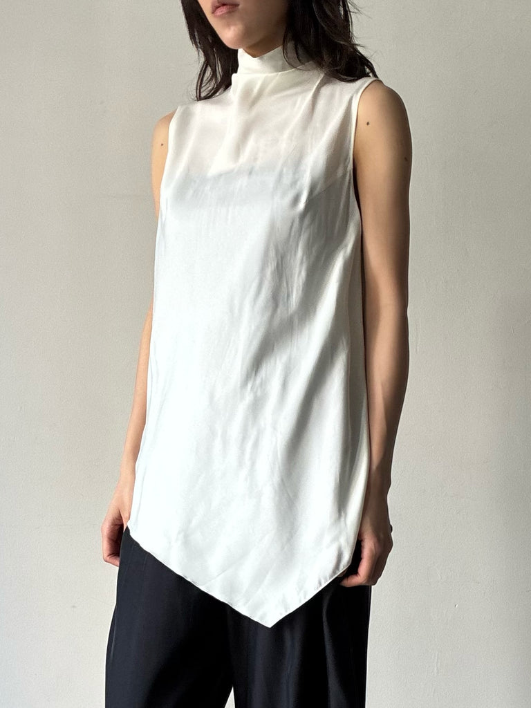 【034-026-WT011】CHAMBRAY TOPS WHITE