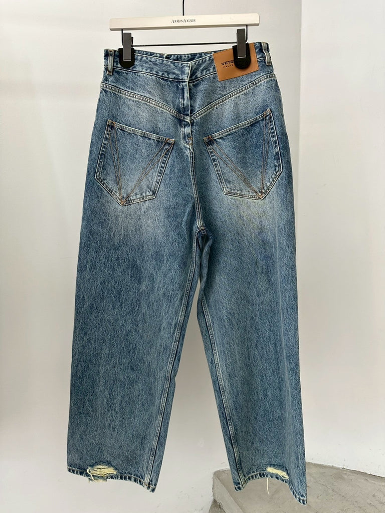 BACK TO FRONT JEANS M BLUE