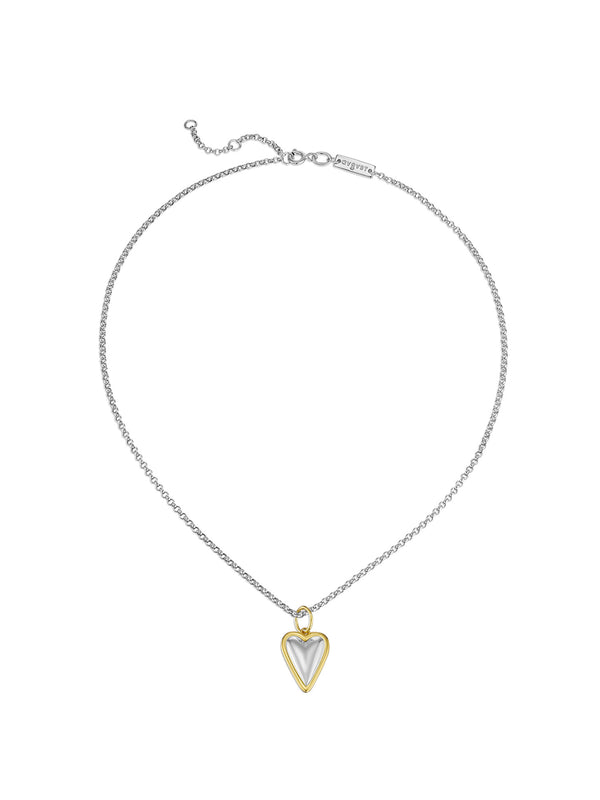 BUMPER HEART NECKLACE SILVER