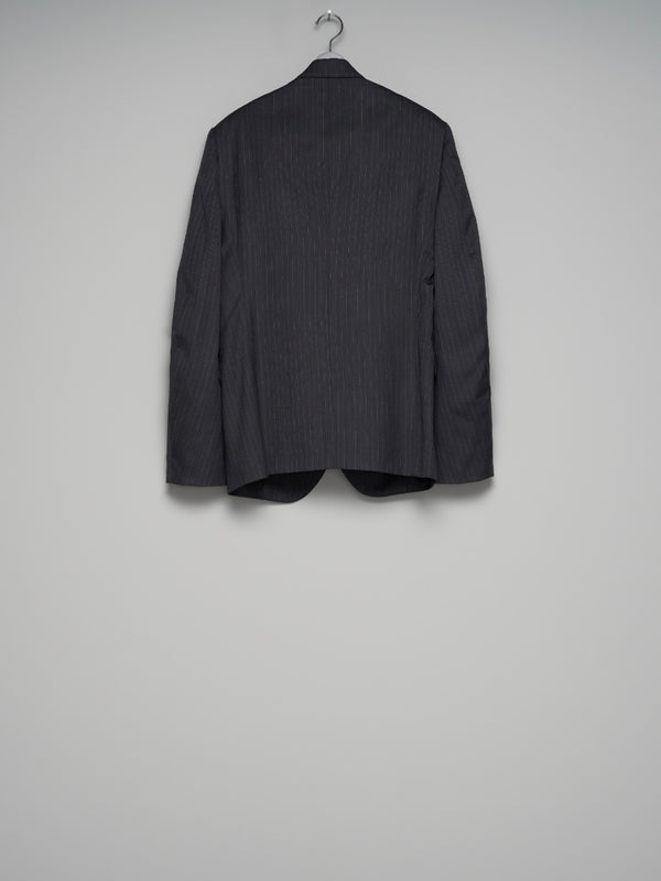 RED BAR TACK TAILORED JACKET BLACK