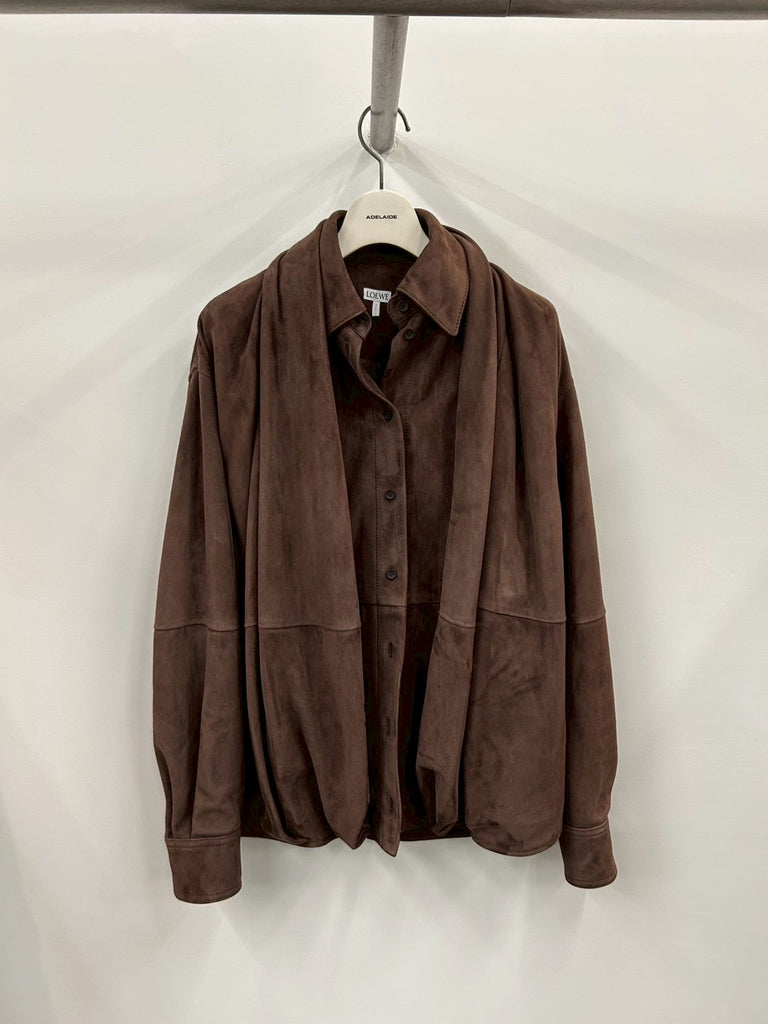 DRAPED SHIRT BROWN